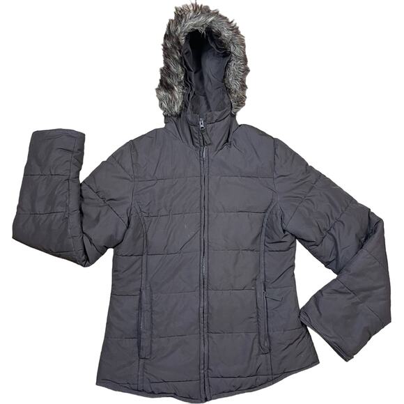 H&M Hooded Brown Winter Snow Jacket Women’s Size S - Picture 1 of 6